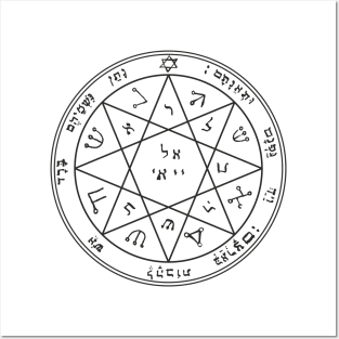 Key of Solomon Pentacle of Mars | Occult symbol Posters and Art